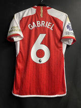 【2023/24】アーセナル（H）/ CONDITION：New / SIZE：M（日本規格）/ #6 / GABRIEL / プレミア、No room for racismパッチ
