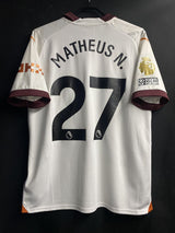 【2023/24】マンチェスター・シティ（A）/ CONDITION：New / SIZE：L / #27 / MATHEUSU N. / プレミア優勝、No room for racismパッチ