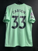 【2020/21】マンチェスター・シティ（GK）/ CONDITION：A / SIZE：L / #33 / CARSON / プレミア、 No room for racismパッチ