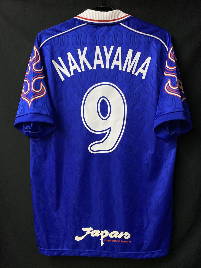 【1998】日本代表（H）/ CONDITION：B / SIZE：O（日本規格） / #9 / NAKAYAMA / フランスW杯刺繍、日の丸パッチ