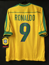 【1998】ブラジル代表（H）/ CONDITION：NEW / SIZE：M / #9 / RONALDO / フランスW杯刺繍