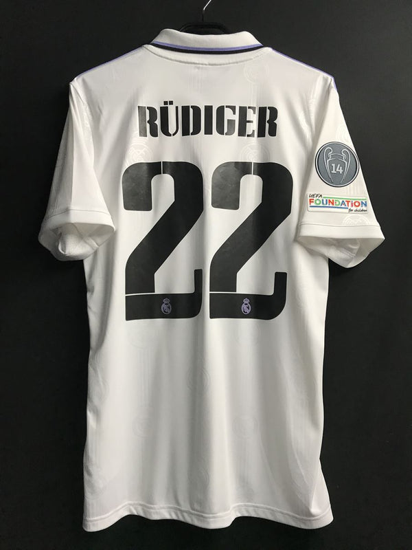 【2022/23】レアル・マドリード（Ｈ）/ CONDITION：A / SIZE：Ｌ（日本規格） / #22 / RUDIGER / UCL仕様