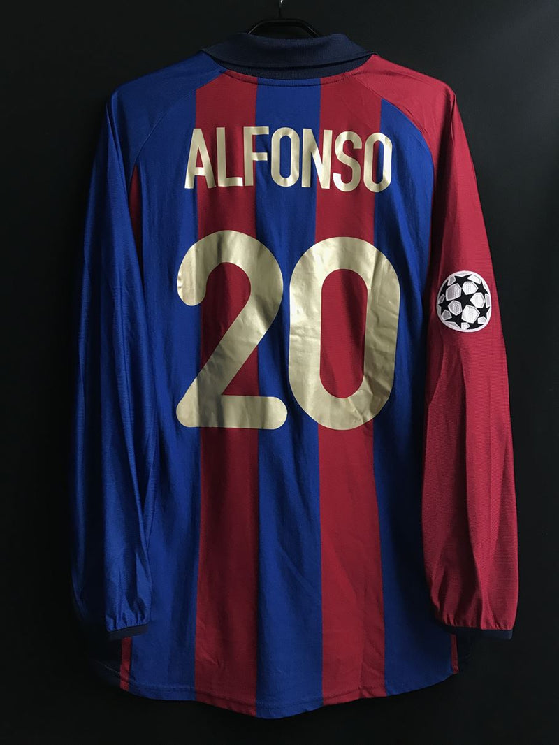【2001/02】バルセロナ（H) / CONDITION：A- / SIZE：L / #20 / ALFONSO / UCLパッチ / 選手用