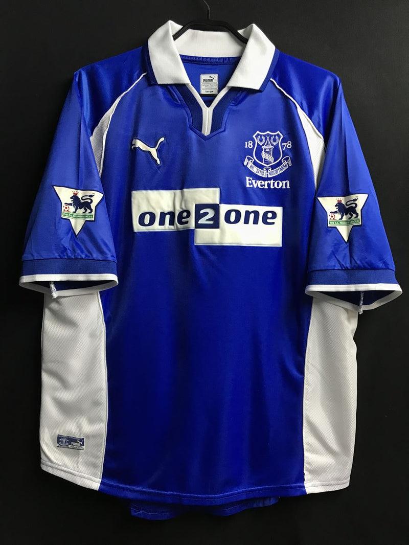 【2000/02】エヴァートン（H）/ CONDITION：B+ / SIZE：L / #18 / GASCOIGNE / プレミアパッチ